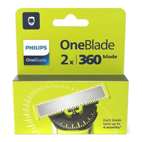 Lames de Rechange Philips OneBlade 360 Pack 2 QP420/50 - Efficacité et Durabilité pour Votre Rasage