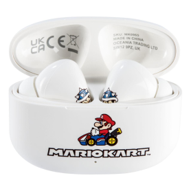 Écouteurs Bluetooth OTL Mario Kart Blanc - Son Immersif et Design Unique