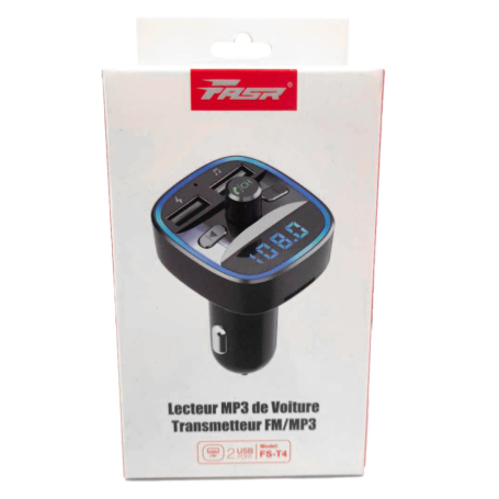 Fasr T4 Bluetooth FM/MP3 Transmitter for Car – Dual USB Ports & Hands-Free Calling