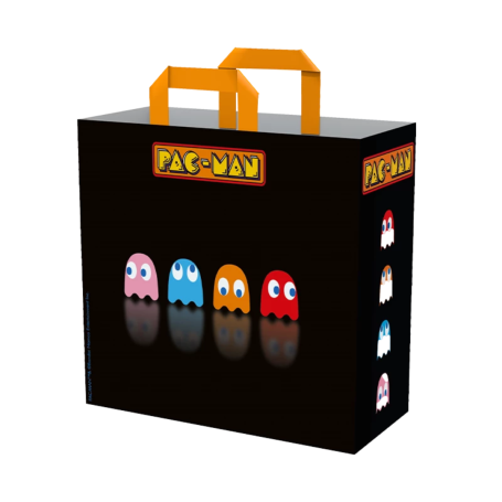 Sac Shopping Pac-Man Noir - Style Gamer Élégant | Boutique Officielle