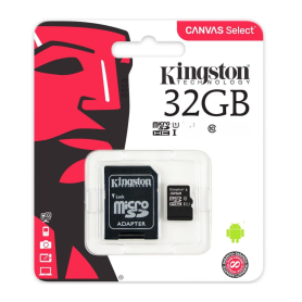 Achetez Carte Mémoire Kingston 32 Go - Micro SDHC avec Adaptateur SD Original | Haute Vitesse, Fiabilité et Performance
