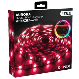 Aurora Music LED Gaming Strip Light by Konix - Enhance Your Game Space with Vibrant Colors
