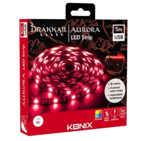 Konix Aurora 5m USB LED Strip Light - Illuminate Your Space with Vibrant Colors