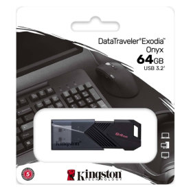 Clé USB Kingston 3.2 DataTraveler Exodia 64 Go - Noir Ultra Rapide et Fiable pour le Stockage