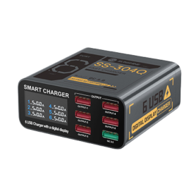 Chargeur Intelligent USB Lightning SUNSHINE SS-304Q Gris - Efficacité et Rapidité pour Vos Appareils