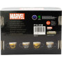 Set of 4 Marvel Avengers Logo Espresso Mugs 100ml | Stor Glass Coffee Cups