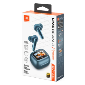 Ecouteurs Bluetooth JBL Live Beam 3 Bleu - Son Haute Qualité et Confort Optimal - JBLLIVEBEAM3BLU