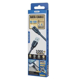 Câble USB Lightning 2.4A Remax RC-138i Noir 1M - Charge Rapide et Efficace