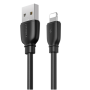 Remax RC-138i USB Lightning Cable 1M Black - Fast Charging 2.4A Durable & Reliable