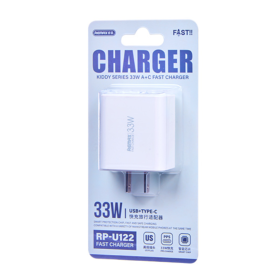 Chargeur Rapide 33W USB Type-C REMAX Kiddy Series RP-U122 - Blanc - Performance et Efficacité - Achat EU