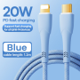 Câble Type-C / Lightning Tressé 20W Remax RC-C063 1.2M - Bleu | Charge Rapide et Fiabilité Assurée