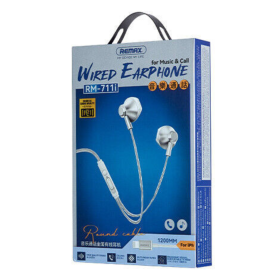 Écouteurs Filaires Lightning Remax RM-711i Blanc - Son Haute Qualité - 1.2M