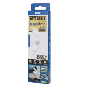 Câble USB Micro-USB 2.4A Remax RC-138m - 1M Blanc | Charge Rapide et Fiable