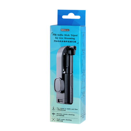 Remax P16 Phone Tripod Stand 0.8M Black – Stable Mobile Photography Accessory