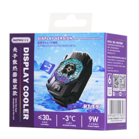 Refroidisseur de Téléphone Portable Remax RT-F9 avec Affichage Numérique - Performances Optimales
