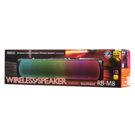 Remax RB-M8 Bluetooth 5.0 Speaker Streamers Series with Colorful Lights Gray - 1000mAh Portable Audio Excellence