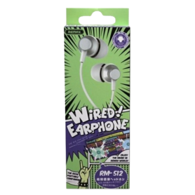 Écouteurs Filaires Jack Remax RM-512 en Métal Argent - Son Haute Qualité, Longueur 1.2M