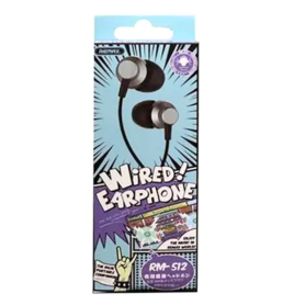 Ecouteurs Filaires Remax RM-512 Noir - Performance Sonore Supérieure - Jack 1.2M