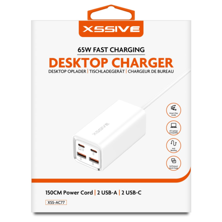 Dock de Chargement 140W GaN XSSIVE XSS-AC76 Efficacité et Rapidité pour Tous Vos Appareils