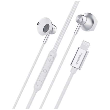 Buy XSSIVE Wired Stereo Earphones with Lightning Connector XSS-EP24W White - High-Quality Sound and Comfort
