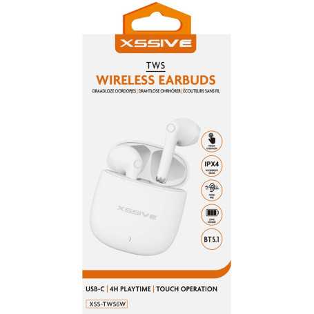 XSSIVE XSS-TWS6W Wireless Earbuds White - Premium Sound & Comfort