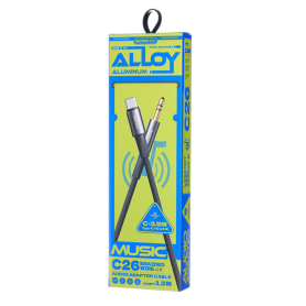 Achetez le Câble Audio Type-C Vers Jack 3,5mm REMAX C26 - 1.2M - Noir | Qualité Premium et Son Clair