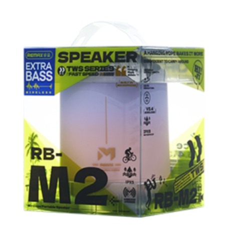 REMAX RB-M2 Portable Wireless Speaker 1200mAh - IPX5 Waterproof - 10M Range - Gradient Purple Pink