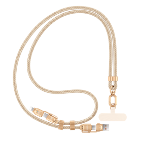 Câble Collier Ajustable Remax C7 USB/Type-C vers Lightning 240W Power Delivery - 1.5M Or Tressé