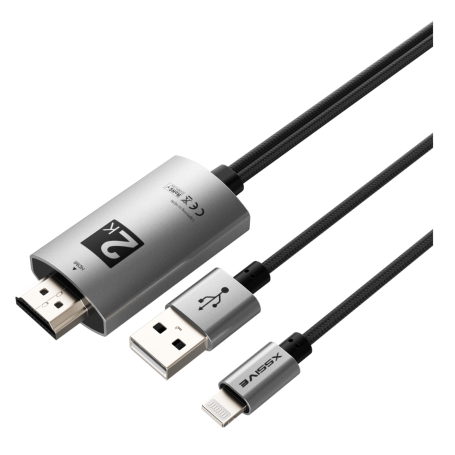 Buy XSSIVE 8-Pin to HDMI Male Adapter 2M USB-A 1M XSS-HD04 High-Speed Connectivity