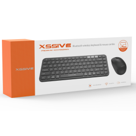 Set Souris et Clavier sans Fil XSSIVE XSS-KMSET1 QWERTY Noir - Performance et Élégance à Porter de Main