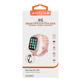 Montre Intelligent GPS 4G pour Enfants XSSIVE XSS-KSW1P - Sécurité et Style au Poignet - Modèle Rose