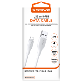 XSSIVE 2m USB/Lightning Data Cable XSS-TPE2M - Fast Charging & Durable