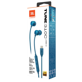 Ecouteurs filaires JBL Tune 310C Bleu - Son Haute Qualité JBLT310CBLU