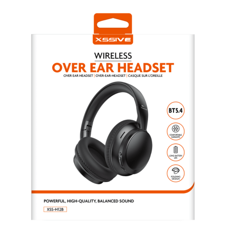 XSSIVE Wireless Over-Ear Headset XSS-H12B - Black | Premium Sound & Comfort