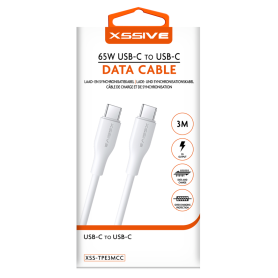 XSSIVE Data Cable 65W USB-C to USB-C 3m XSS-TPE3MCC Fast Charging Durable