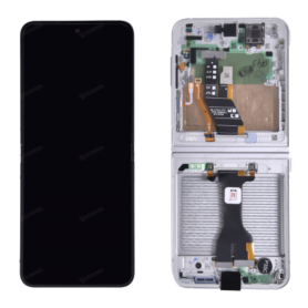 Écran Intérieur Samsung Galaxy Z Flip 6 Blanc + Châssis - Remplacement Officiel GH82-35013F