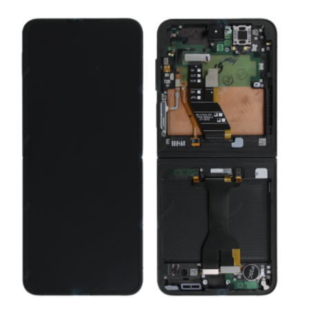 Écran Intérieur Samsung Galaxy Z Flip 6 Noir + Châssis (Service Pack) - GH82-35013EN | Pièce Détachée Originale en Vente