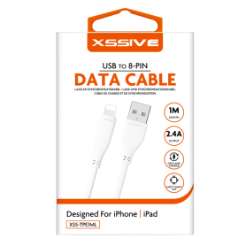 Câble de Charge USB Vers Lightning 1M XSSIVE XSS-TPE1ML - Rapidité et Fiabilité pour Vos Appareils Apple