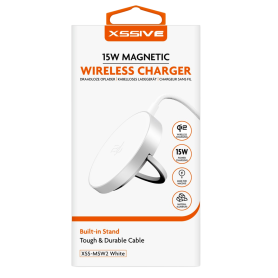Chargeur Magnétique Sans Fil XSSIVE XSS-MSW2 Blanc - Chargement Rapide et Pratique