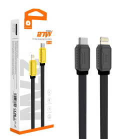 Achetez Câble USB-C / Lightning Nylon Tressé 27W Noir X199 WUW - Charge Rapide et Durable