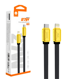 Achetez le Câble USB-C / Lightning Nylon Tressé 27W Jaune - X199 WUW | Haute Performance et Durabilité