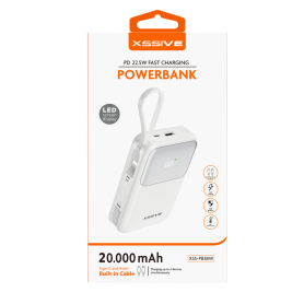 XSSIVE XSS-PB38W 20000mAh PD Fast Charging Powerbank with Cable - Ultimate Portable Charger