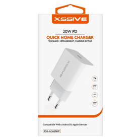 XSSIVE PD 20W Quick Home Charger XSS-AC65NW | Fast Charging Solution for All Devices