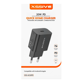 XSSIVE PD 20W Quick Home Charger XSS-AC65PD Fast & Reliable Charging Adapter
