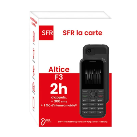 Altice F3 Pack with SIM Card – 2h Calls + 300 SMS + 1GB Internet
