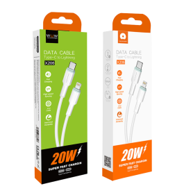 Achetez Câble USB-C / Lightning 20W Blanc X206 WUW Haute Qualité Rapide et Fiable