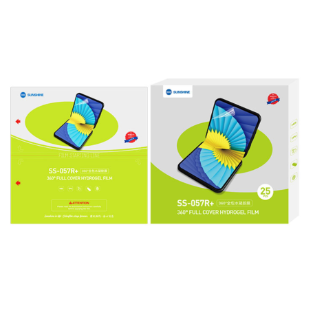 Film Hydrogel Flexible 360° SUNSHINE SS-057R+ - Protection Totale pour Votre Écran - 25 Pièces