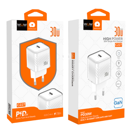 Kit Chargeur USB-C 30W GaN Wuw C227 Charge Rapide et Efficacité Assurée