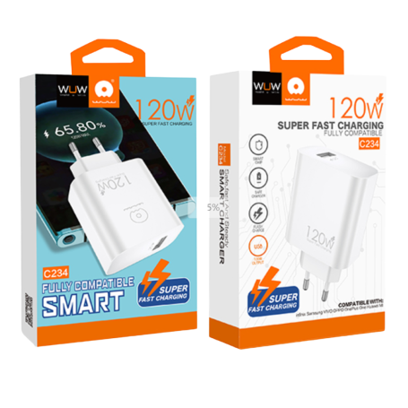 Kit Chargeur 120W Wuw C234 : Recharge Ultra-Rapide et Efficacité Maximale
