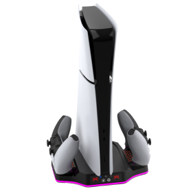 Support de refroidissement et de chargement multifonctionnel pour PS5 Slim - Dobe TP5-3583 | Optimisez Votre Expérience Gaming
